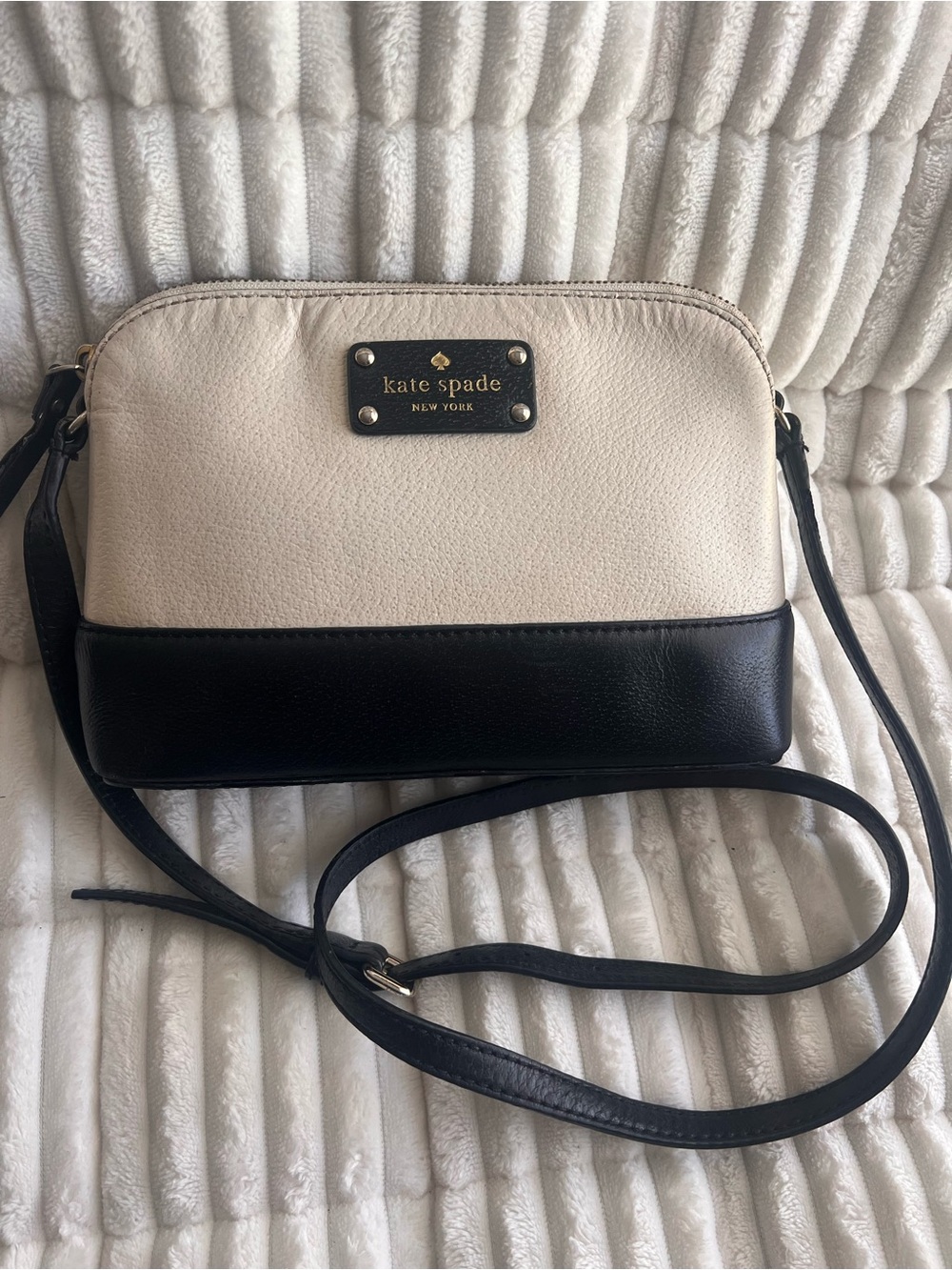 Kate Spade Two-Tone cream and Black Crossbody Bag